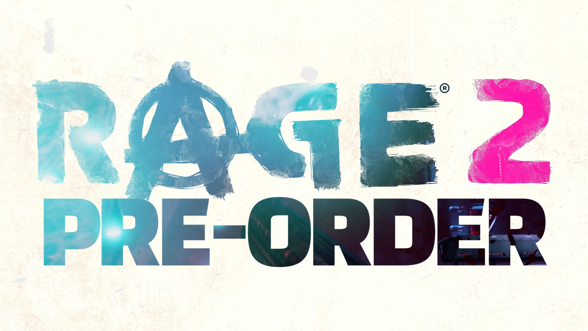 Rage 2 Pre-Order stylized text graphic