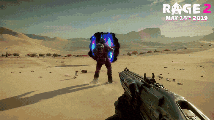 Outro animation showing the Rage 2 logo and pre-order text